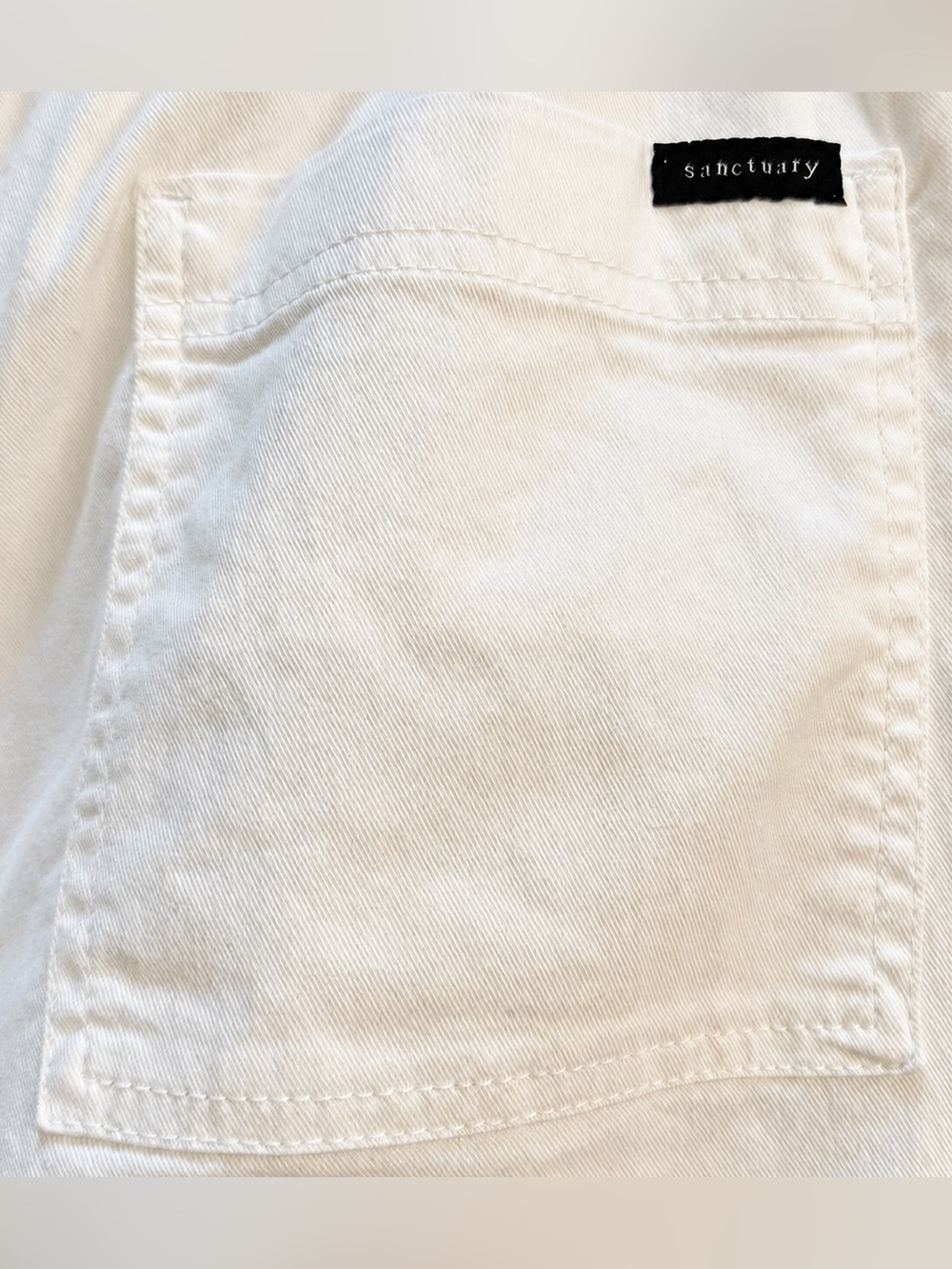NWT 🆕 Anthropology/Sanctuary 90’s White Cargo Pant - S - Picture 9 of 12